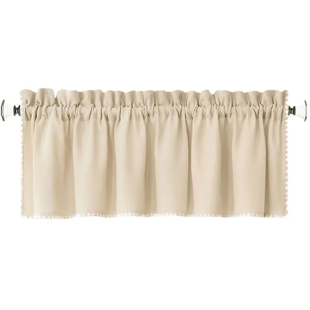 PowerSellerUSA Stitch Embroidery Borders Window Kitchen Valance, 58W x 14L